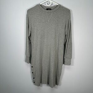 Renaur Gray Crewneck Sweater Dress Small